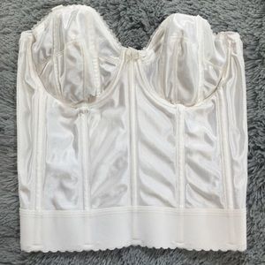 34B white strapless convertible corset bra